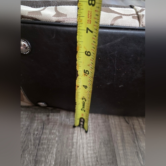 Vintage 2000s COACH Duffle Bag Luggage Qeekender Jacquard Canvas Brown Preppy - Picture 12 of 16